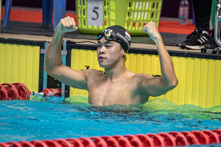 2023 ASEAN PARA GAMES - PARA SWIMMING – MEN 50M BREASTSTROKE SB14 FINAL -  MORODOK TECHO AQUATIC CENTRE, PHNOM PENH, CAMBODIA – 202300605 SINGAPORE'S DARREN CHAN WEI SIANG IN ACTION - MANDATORY CREDIT: SNPC / DYAN TJHIA