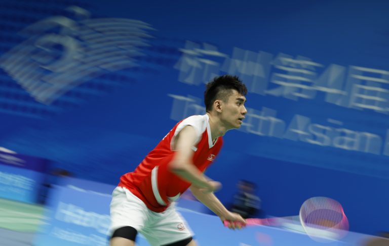 4th Asian Para Games - Badminton – Men Singles SU5 - Group Round - Binjiang Gymnasium, Hangzhou, China - October 21, 2023 Singapore’s Tay Wei Ming in action. SportSG/ Jeremy Lee